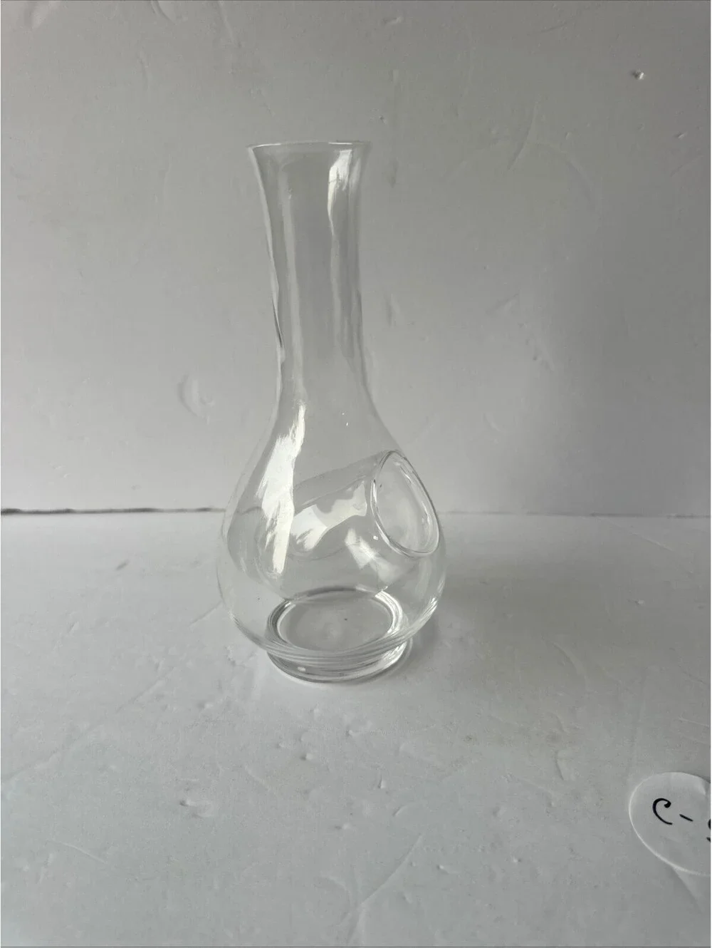 Unique Clear Glass Decanter with Side Opening Barware Accessory